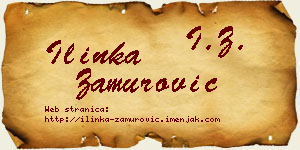 Ilinka Zamurović vizit kartica